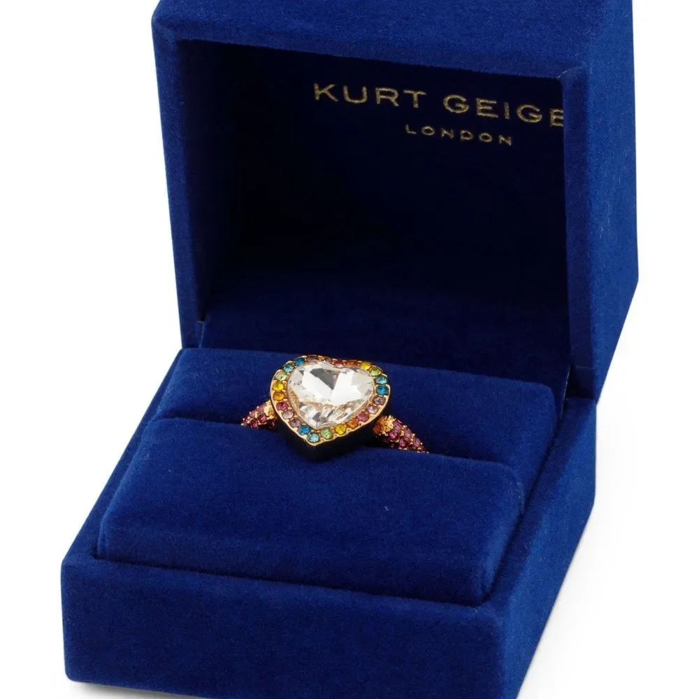 NEW Kurt Geiger Heart Ring Sz 8